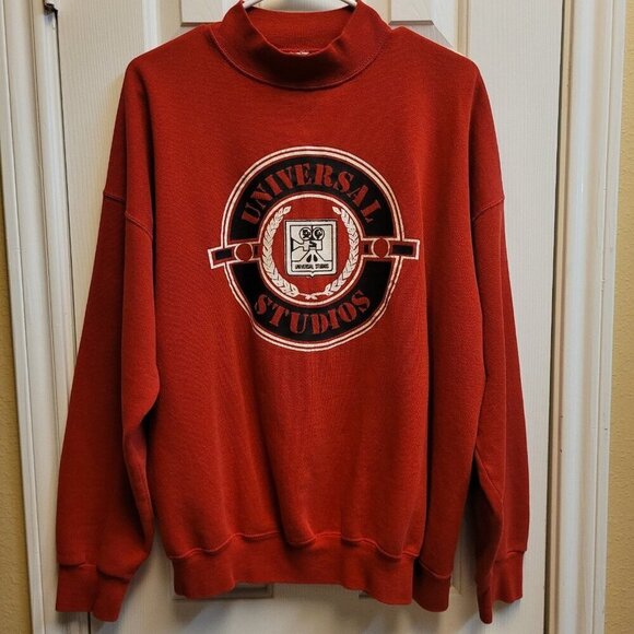 Universal‎ Studios sweatshirt red high neck Vintage - Picture 1 of 8
